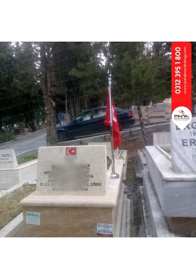 Şehit Bayrak Direği Ayyıldız Dahil 115 Cm Boy Standart