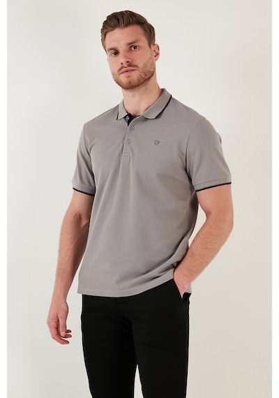 Buratti Pamuklu Slim Fit Şerit Detaylı Düğmeli Polo Yaka 3'Lü Paket Erkek T Shirt 5902118S3 Siyah-Mavi-Taş