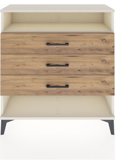 Arges Şifonyer Tek Raflı 3 Çekmeceli 88x30x96 Aytaşı-çam Aytası