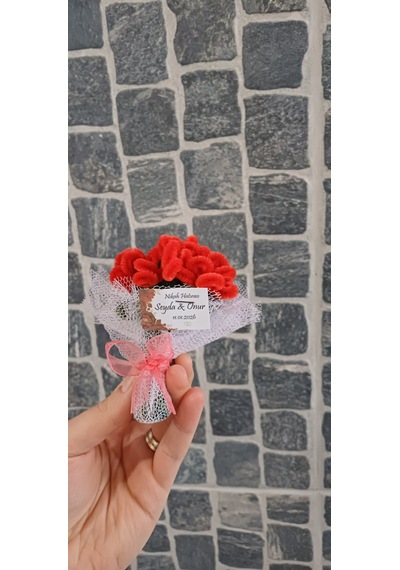 20 Adet - Hediyelik Magnet - Mini Buket Magnet- Nikah Hatırası , Söz Hatırası