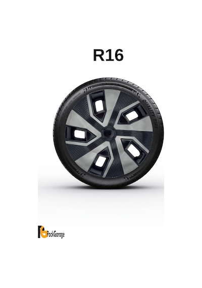 Nissan Qashqai 16'' İnç Jant Kapağı 4 Adet Siyah Füme C114