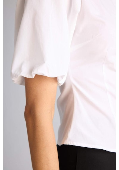 Defacto Fıtted Poplin Kısa Kollu Gömlek H1573ax26spwt34 Beyaz-wt34