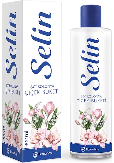 3 Adet Selin Kolonya Çiçek Buketi Pet Şişe 400 Ml