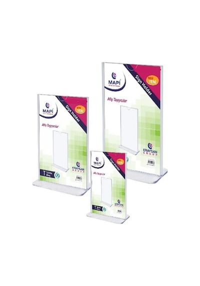 Mapi T Tipi Eko Dikey Broşür Standı 55x90mm