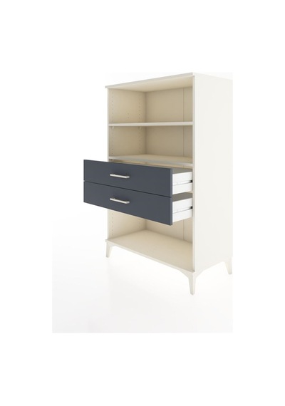 Hyperion Dolap 2 Raflı 2 Çekmeceli 88x44x134 Aytaşı-antrasit Aytaşı
