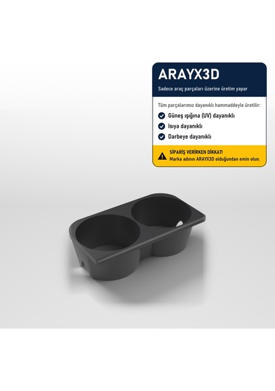Arayx3d Mercedes E Serisi Coupe C207 2010-2016 Uyumlu Orta Konsol Bardaklık Aparatı Siyah