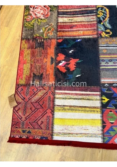 Salerno Çamaşır Makinesinde Yıkanabilir Kilim Halı Hs1004 Çok Renkli