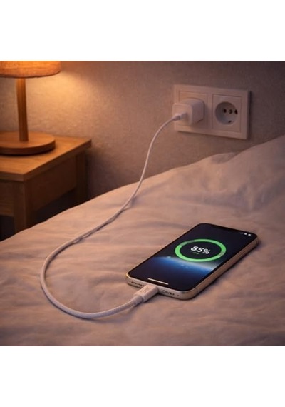 Usb-c Den Lightning Şarj Kablosu 1 Metre 27w Hızlı Şarj, 3.0a Güç Çıkışı Örgülü Dayanıklı Tasarım, Akıllı Ve Güvenli Şarj Desteği