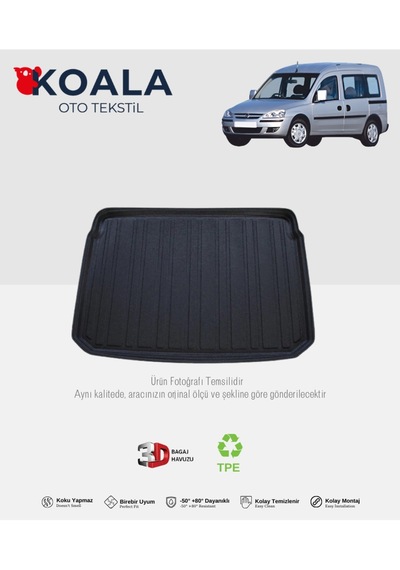 Opel Combo Koltuklu Van 2002-2011 3d Bagaj Havuzu