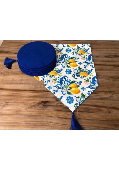 Limon Desenli Runner & Supla Çok Renkli