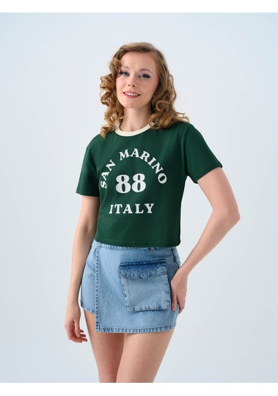 Loft Yeşil Kadın T-shirt Lf2039515 Yeşil