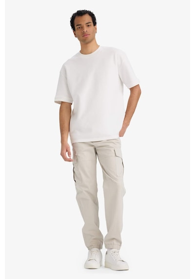 Defacto Regular Jogger Kargo Cepli Gabardin Pantolon C9163AX25SP Bej