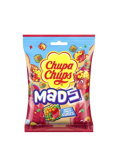Chupa Chups Mads Soft & Crunchy Cubes Fruit Flavored 115g