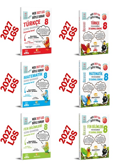 8.sınıf Türkçe-matematik-fen Soru Bankası Ve Türkçe-matematik-fen İlk Doz Deneme