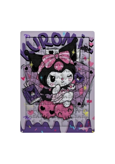 Ghostbastır Design Kuromi 99 Parça Ayaklı Puzzle Dekoratif Çocuk Yapbozu 070