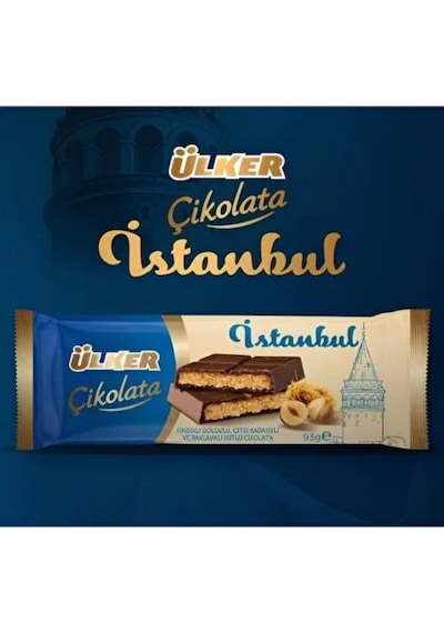 İstanbul Fındık Dolgulu Çıtır Kadayıflı Ve Baklavalı Sütlü Çikolata 93g
