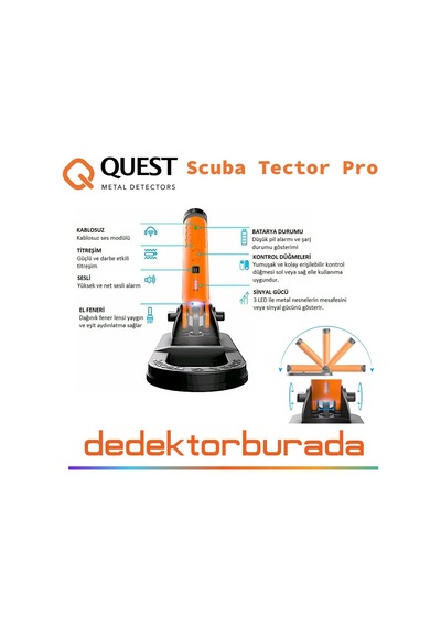 Scuba Tector Pro Su Altı Dedektörü&Sahil Arama Dedektörü - Arama