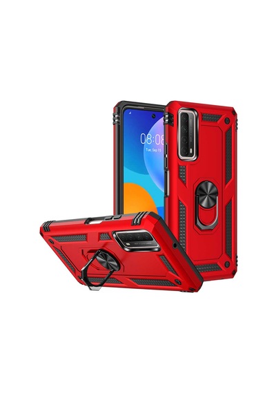 Huawei P Smart 2021 Kılıf Zore Vega Kapak Kırmızı