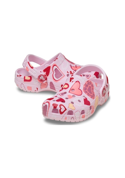 Crocs Classic Vday Clog Çocuk Pembe Günlük Stil Terlik 209755 7cı
