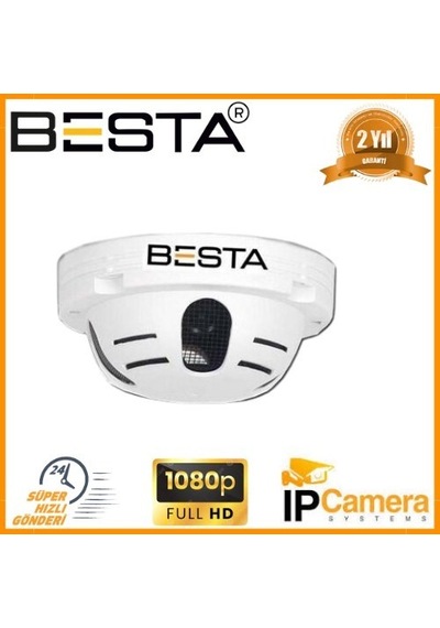 2 Mp 1080p Duman Dedektör Görünümlü Ip Poe Dome Kamera