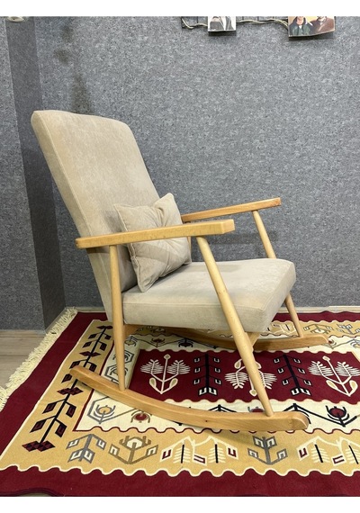 Asedia Trend Naturel Bej Sallanan Sandalye