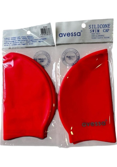 Avessa Slicone Swim Cap Sc404 Açık Kırmızı Çok Renkli