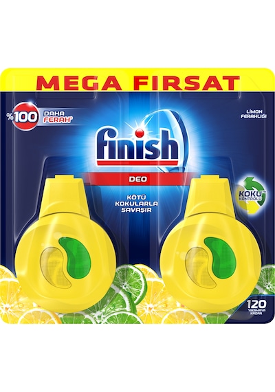 Finish Deo Limonlu Bulaşık Makinesi Kokusu 2 x 60 Yıkama