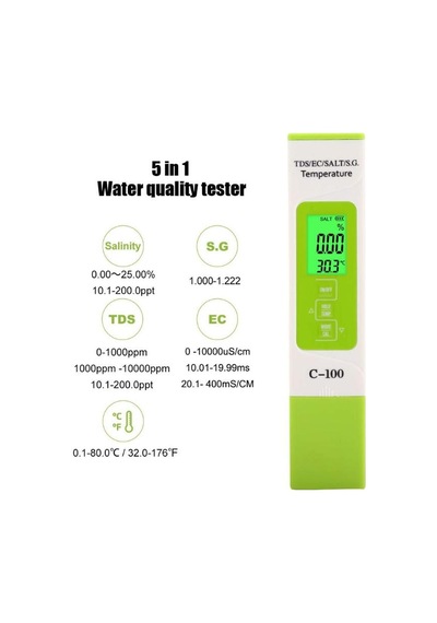 C-100 Tds/ec/salt/s.g./temp Su Kalite Analiz Cihazı