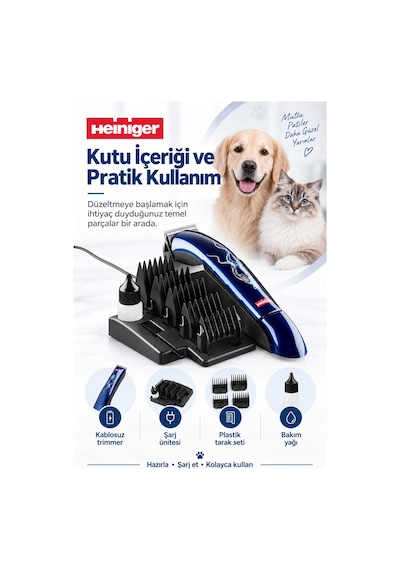 Heiniger Style Midi Evcil Hayvan Kırkma Makinesi