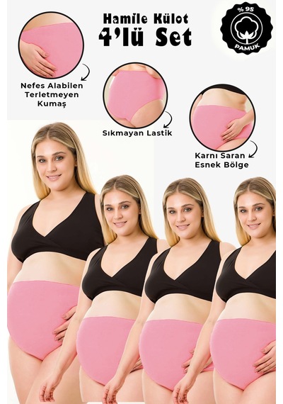 4lü Set Hamile Külot