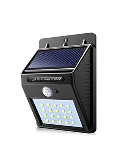 Chermik 20 Led'li Güneş Enerjili Hareket Sensörlü Bahçe Lambası 10 Parça Siyah