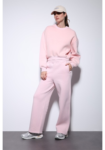 Antioch Basic Kadın Sweatshirt Pembe