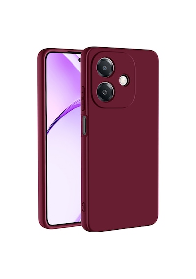 Oppo A3 Kılıf Yumuşak Silikon Kamera Korumalı Lansman Pazarplus Kırmızı