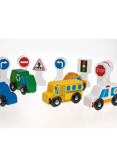 Ahşap Araçlar Trafik Seti