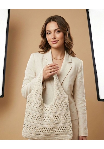 Luxetıque Kadın Plaj Çanta Model:xc20 Yeşil