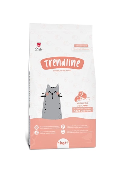 Trendline Kuzu Etli Ve Pirinçli Yetişkin Kedi Maması 1kg