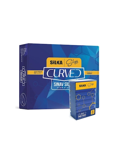 Silka Curved Sınav Silgisi 8'li Sg.53