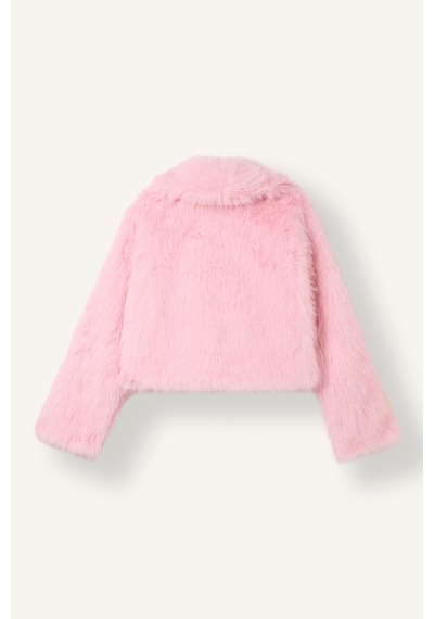 Defacto Regular Fit Şal Yaka Kısa Suni Kürk Ceket J0987ax26wnpn79 Pembe-pn79