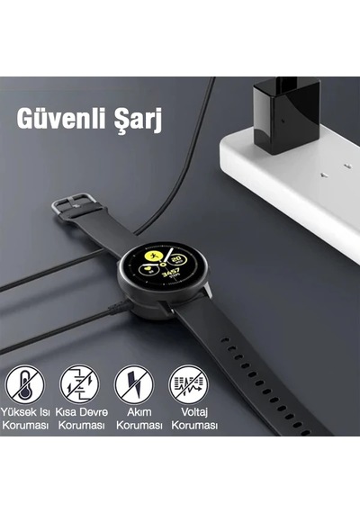 Samsung Galaxy Uyumlu - Watch 5 Watch 5 Pro 4 Watch 3 Active R500 Active 2 Type-c Şarj Kablosu- 5775