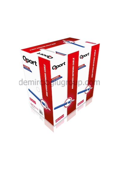 Qport 305 Metre Utp 23Awg 0 57Mm Mavi Network Ağ Kablosu