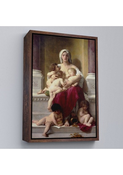 Çerçeveli Yetiştirme Yurdundaki Kadın Ve Çocuklar Duvar Tablosu William-adolphe Bouguereau-6147