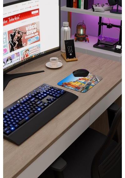 Venedik İtalya V5 22x18 Gaming Kauçuk Kaymaz Taban Mouse Pad Fare Altlığı