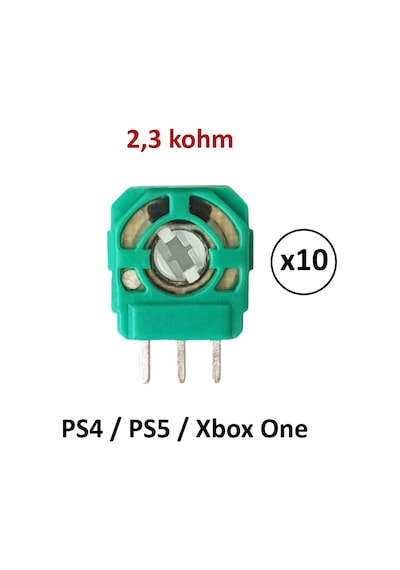 10 Adet Ps4 Ps5 Xbox One 2.3k Mikro Direnç Potans Switch Yeşil Renkli