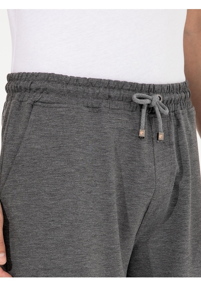 Cacharel Gri Melanj Comfort Fit Örme Şort