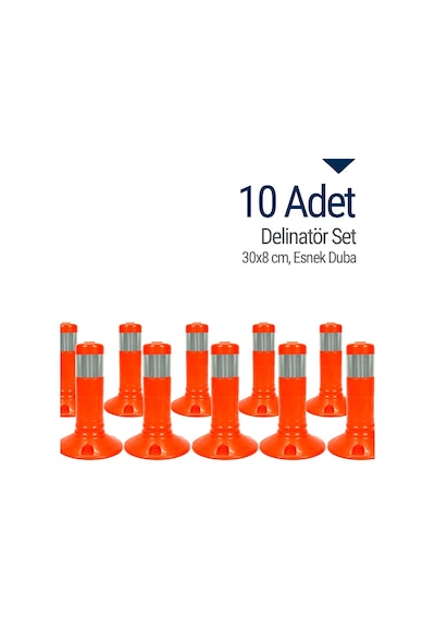 10'lu Delinatör Set 30 x 8 CM. Esnek Duba
