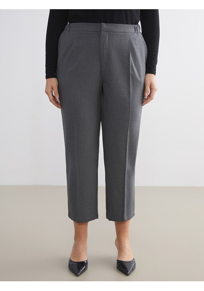 Lcwaıkıkı Classic Gri Loose Fit Kadın Pileli Pantolon