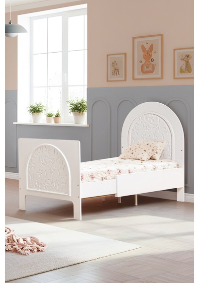 Mdf Beşik, Garden Büyüyen Beşik 90x130 - Garden Karyola 90x190 Beyaz