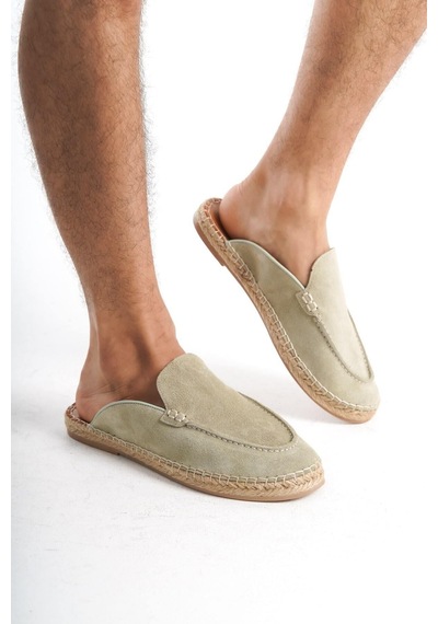 Mubiano Hakiki Deri Summer Erkek Süet Önü Kapalı Jüt Taban Yeşil Espadril Terlik -mssr3416-y Mubiano Hakiki Deri Summer Erkek Süet Önü Kapalı Jüt Taban Yeşil Espadril Terlik -mssr3416-y