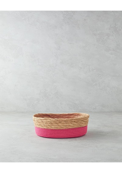 Colorful Lines Kağıt İp Sepet Pembe Genel