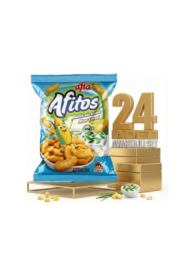 Afia Afitos Ranch Aromalı Mısır Çerezi 24x50 Gr